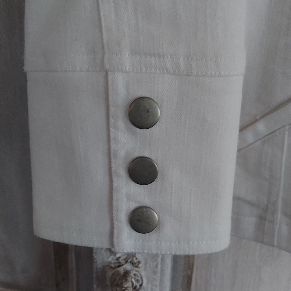 Ruby Rd. White Studded Jean Jacket - image 3